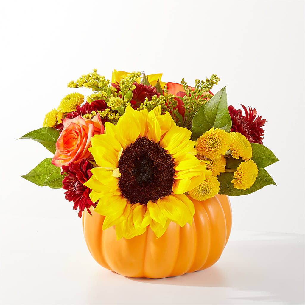 Golden Gourd Pumpkin Bouquet – KLEIN'S FLORAL & GREENHOUSES INC, Madison WI