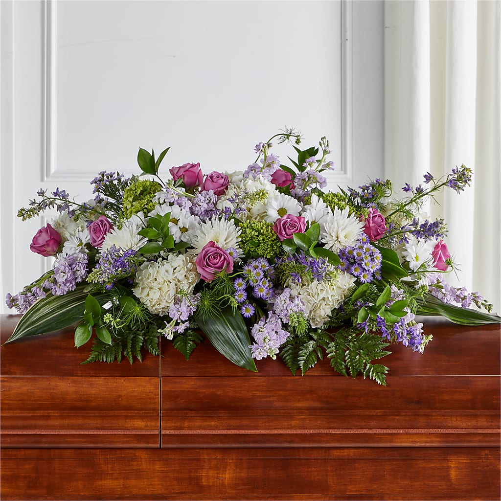 Meadows of Serenity Casket Spray – KLEIN'S FLORAL & GREENHOUSES INC, Madison WI
