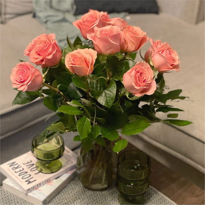 Long Stem Pink Rose Bouquet – KLEIN'S FLORAL & GREENHOUSES INC, Madison WI