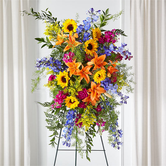 Sunlit Memories Standing Spray (Standard) – KLEIN'S FLORAL & GREENHOUSES INC, Madison WI